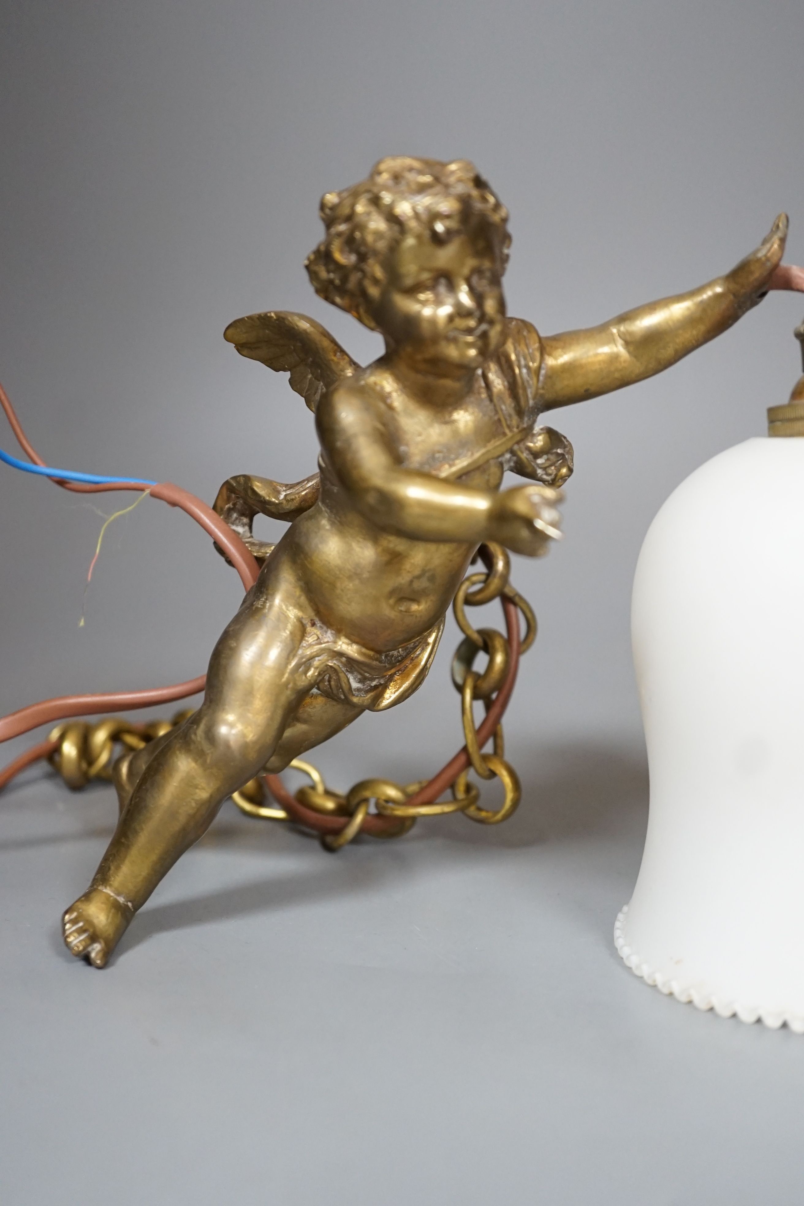 A cherub ceiling light